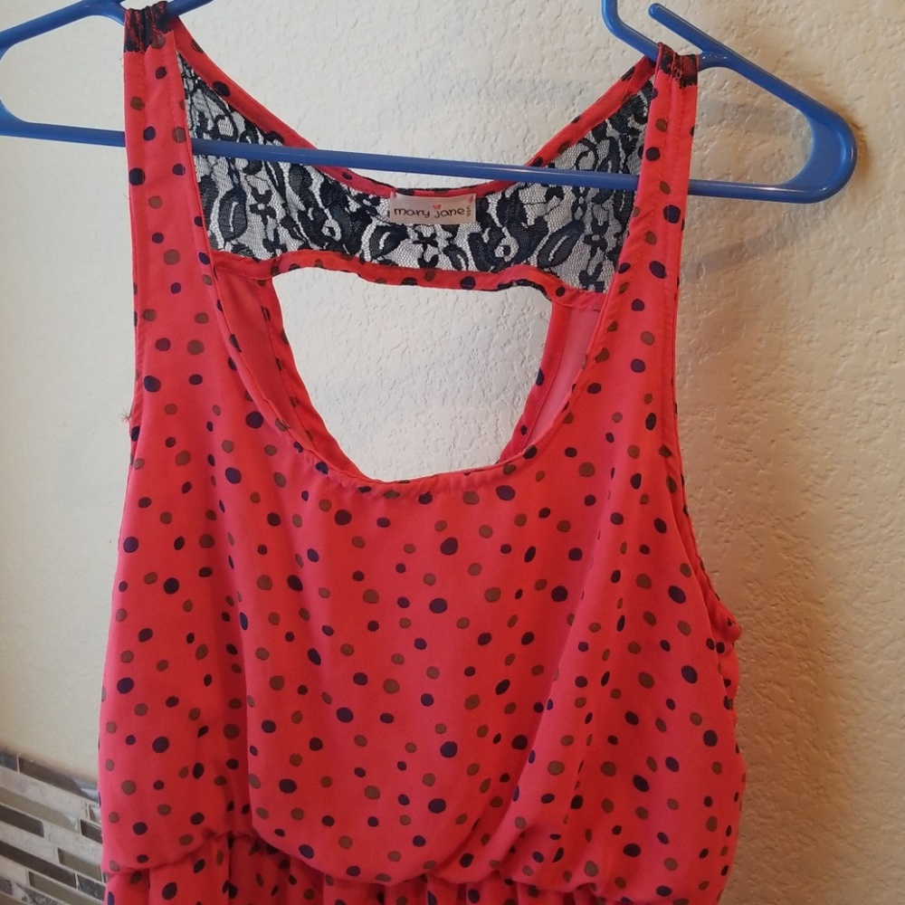 Hi low coral dress